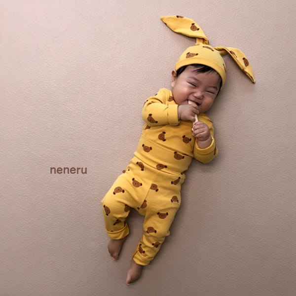 NENERU - Korean Children Fashion - #Kfashion4kids - Bebe Puppy Bodysuit Leggings Hat Set - 6
