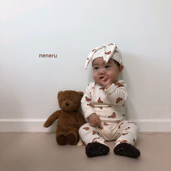 NENERU - Korean Children Fashion - #Kfashion4kids - Bebe Puppy Bodysuit Leggings Hat Set - 8