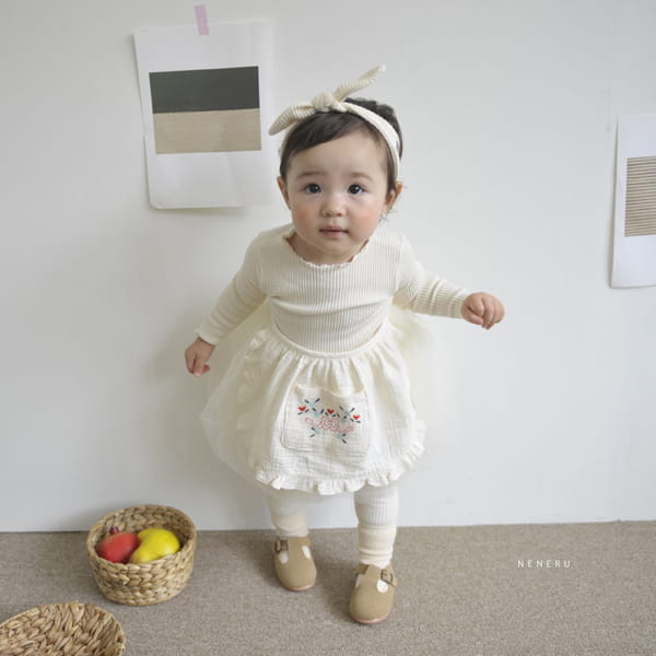 NENERU - Korean Children Fashion - #Kfashion4kids - Bebe Nene Bodysuit Leggings Hat Set - 9