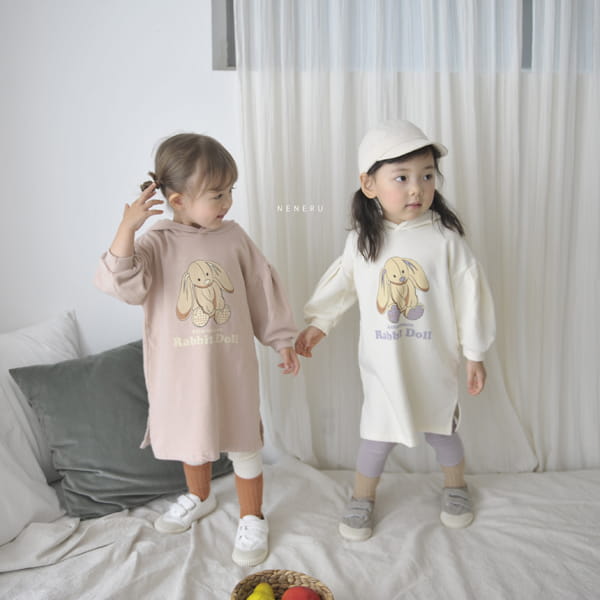 NENERU - Korean Children Fashion - #Kfashion4kids - Rabbit Hoody Long One-piece