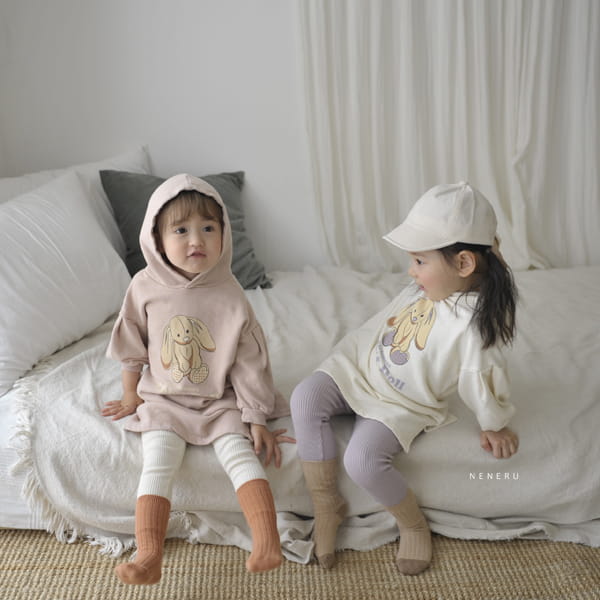 NENERU - Korean Children Fashion - #Kfashion4kids - Rabbit Hoody Long One-piece - 10
