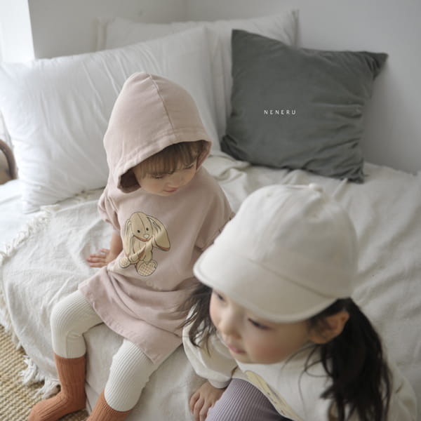NENERU - Korean Children Fashion - #Kfashion4kids - Rabbit Hoody Long One-piece - 8