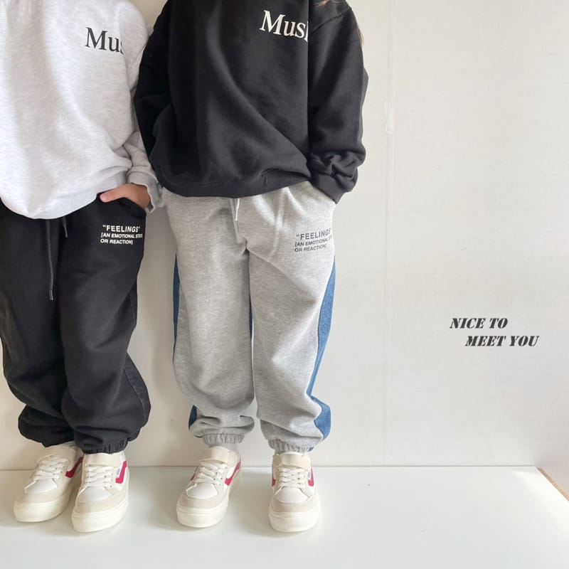 NICE TO MEET YOU - Korean Children Fashion - #Kfashion4kids - Feeling Denim Jogger Pants