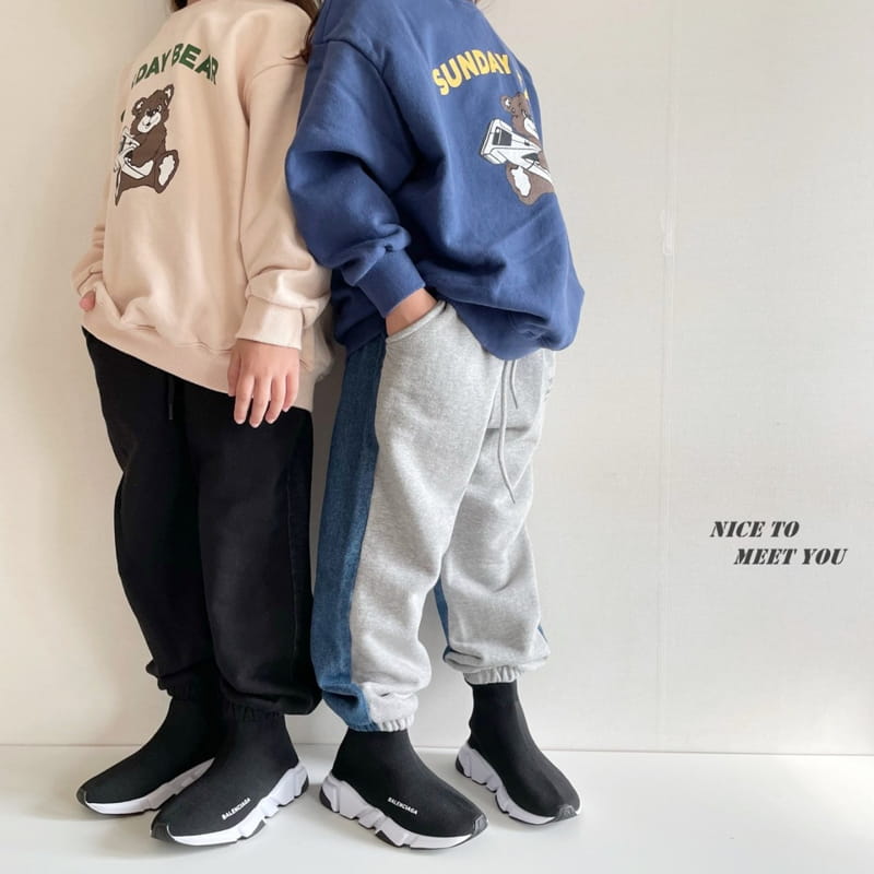 NICE TO MEET YOU - Korean Children Fashion - #Kfashion4kids - Feeling Denim Jogger Pants - 3