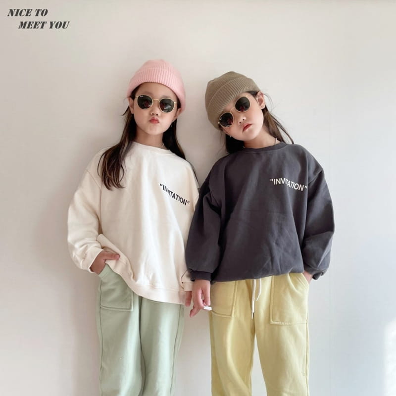NICE TO MEET YOU - Korean Children Fashion - #Kfashion4kids - Off Sweatshirt