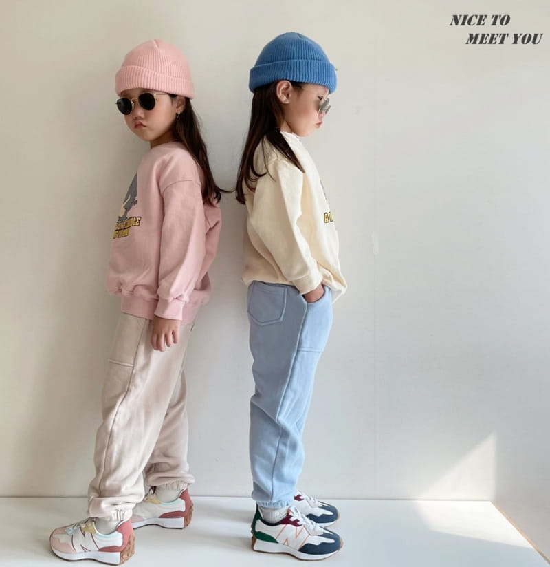 NICE TO MEET YOU - Korean Children Fashion - #Kfashion4kids - Hippo Sweatshirt - 11