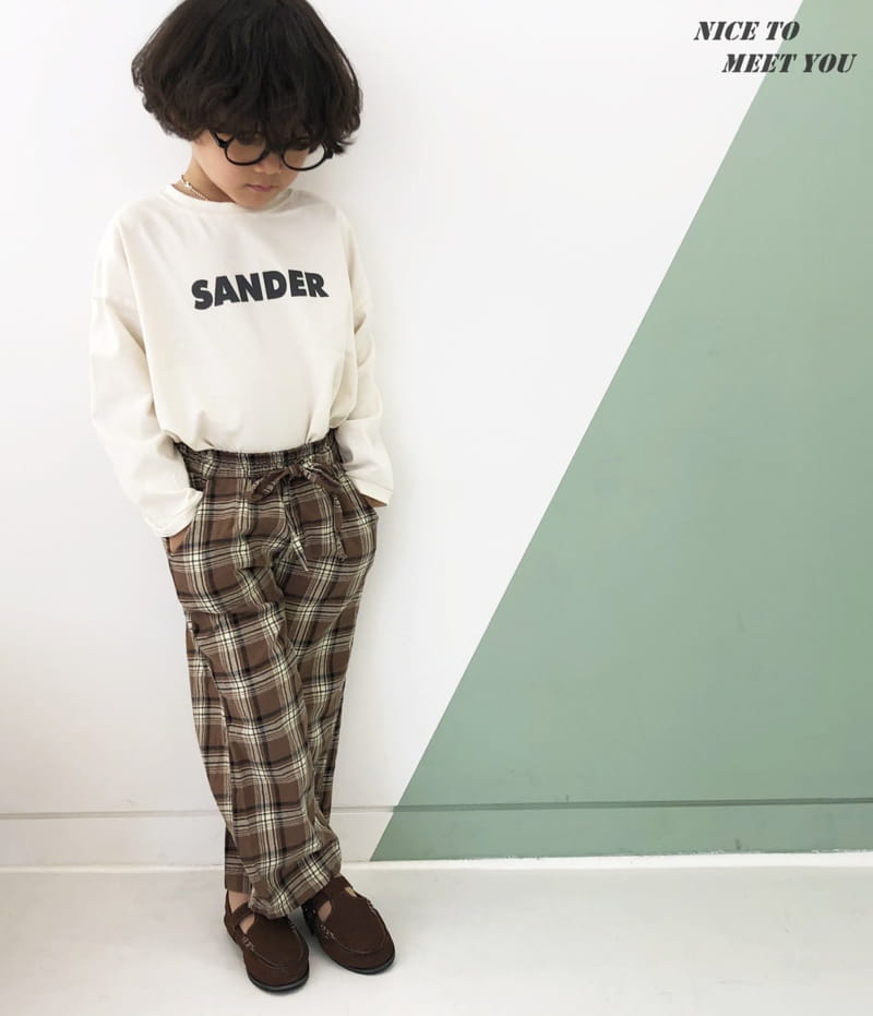 NICE TO MEET YOU - Korean Children Fashion - #Kfashion4kids - Check Wide Pants - 10