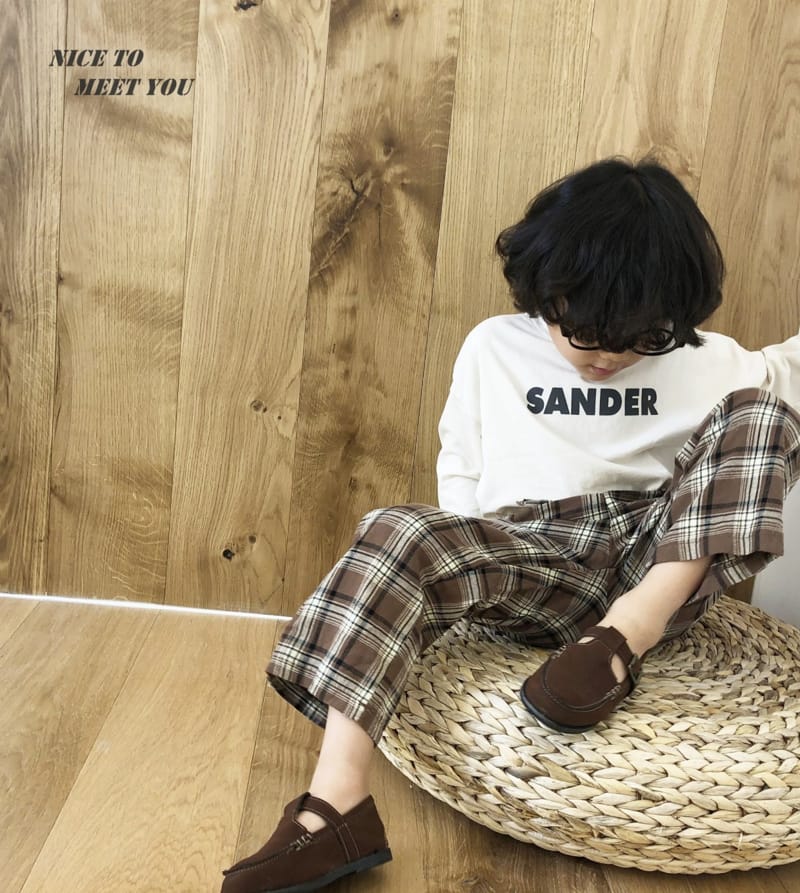 NICE TO MEET YOU - Korean Children Fashion - #Kfashion4kids - Check Wide Pants - 11