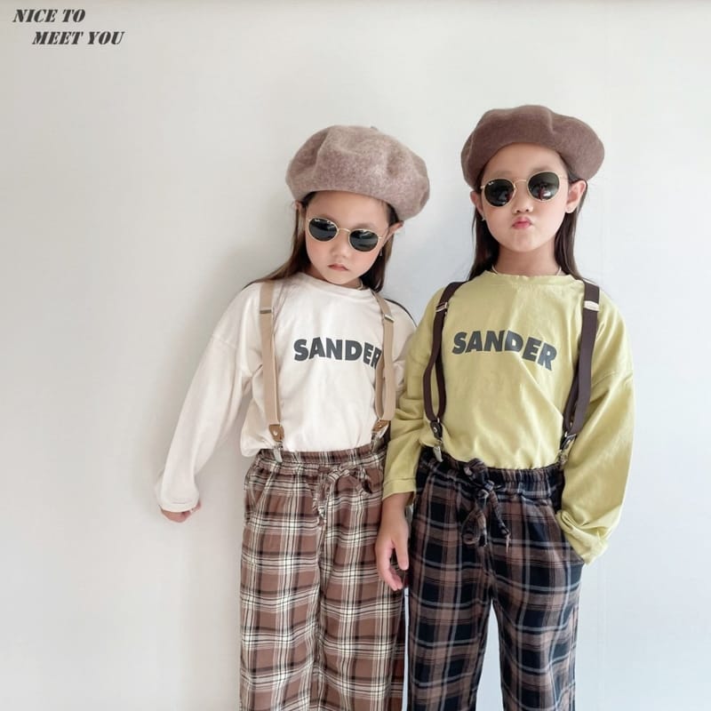 NICE TO MEET YOU - Korean Children Fashion - #Kfashion4kids - Check Wide Pants - 9
