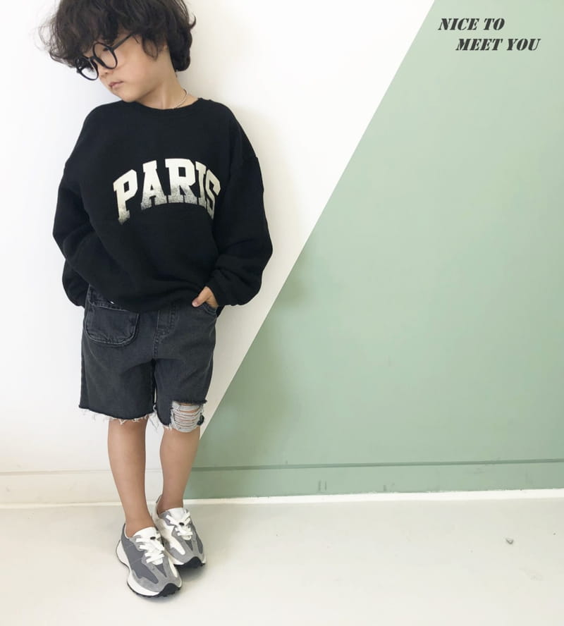 NICE TO MEET YOU - Korean Children Fashion - #Kfashion4kids - Pocket Denim Half Pants - 2