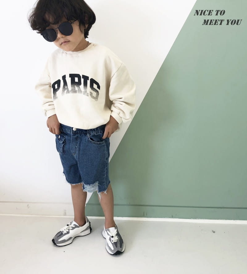 NICE TO MEET YOU - Korean Children Fashion - #Kfashion4kids - Pocket Denim Half Pants - 7