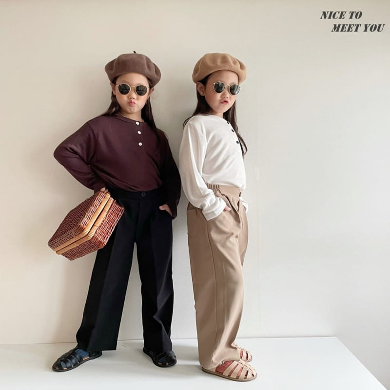 NICE TO MEET YOU - Korean Children Fashion - #Kfashion4kids - Loi Pintuck Pants - 10