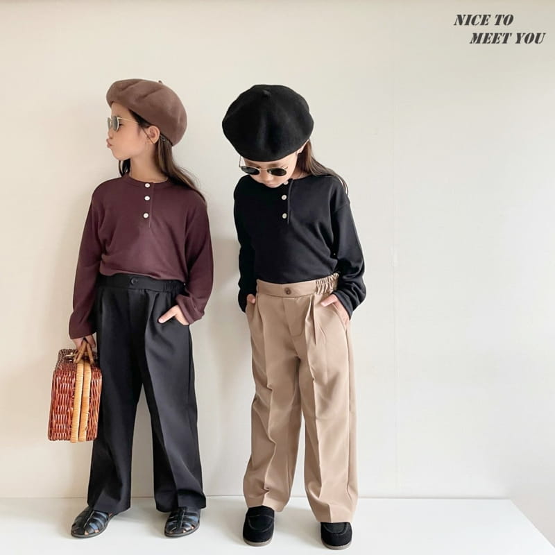NICE TO MEET YOU - Korean Children Fashion - #Kfashion4kids - Loi Pintuck Pants - 11