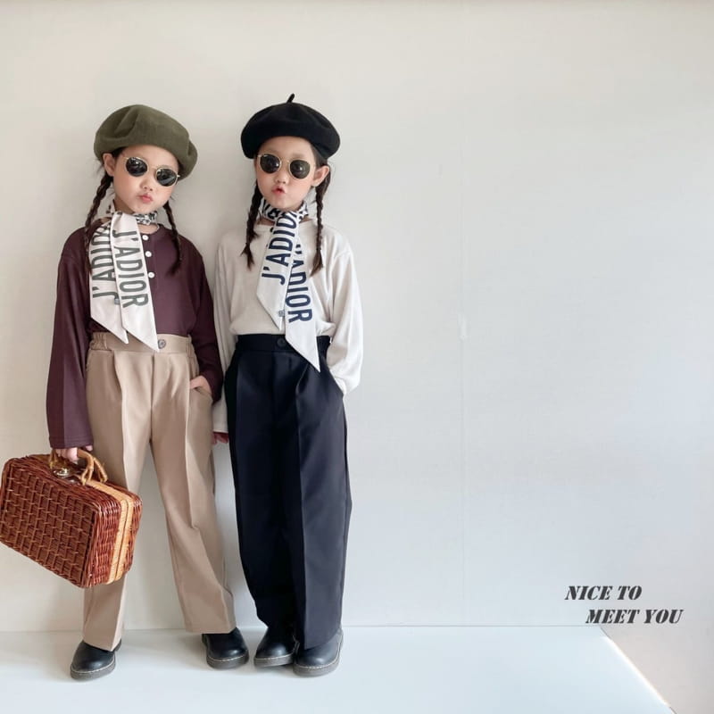 NICE TO MEET YOU - Korean Children Fashion - #Kfashion4kids - Loi Pintuck Pants - 2