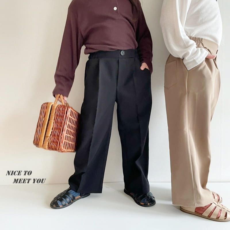 NICE TO MEET YOU - Korean Children Fashion - #Kfashion4kids - Loi Pintuck Pants - 3