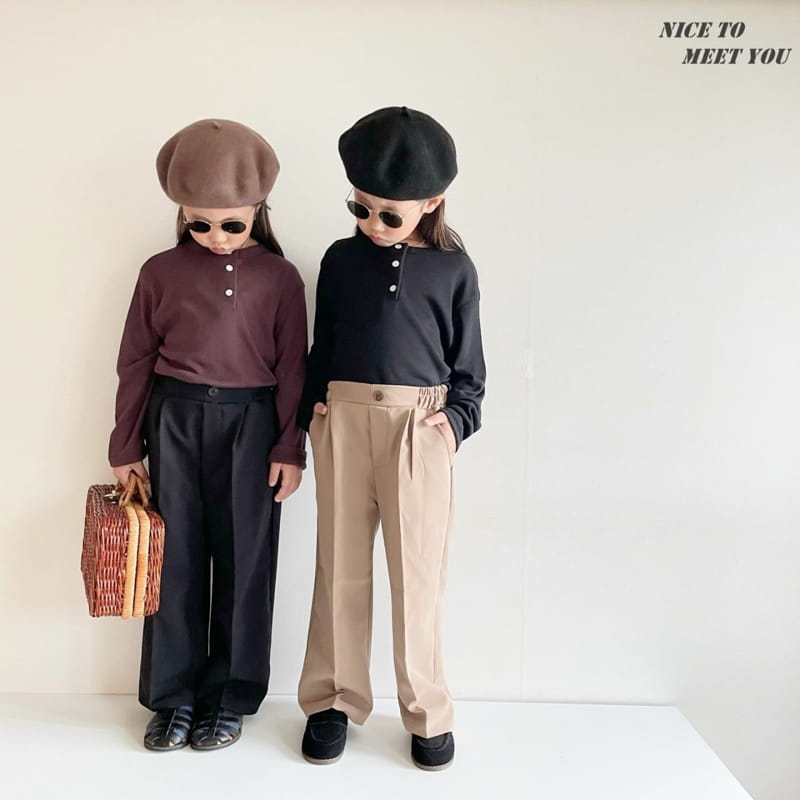 NICE TO MEET YOU - Korean Children Fashion - #Kfashion4kids - Loi Pintuck Pants - 4