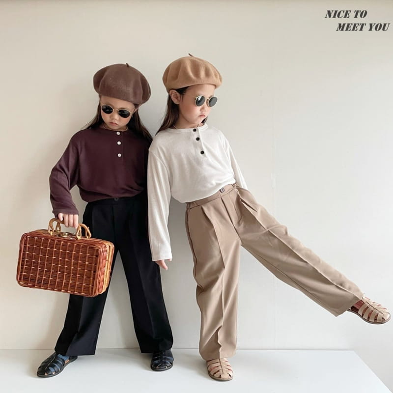 NICE TO MEET YOU - Korean Children Fashion - #Kfashion4kids - Loi Pintuck Pants - 6