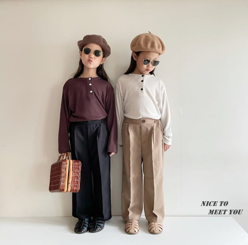 NICE TO MEET YOU - Korean Children Fashion - #Kfashion4kids - Loi Pintuck Pants - 9