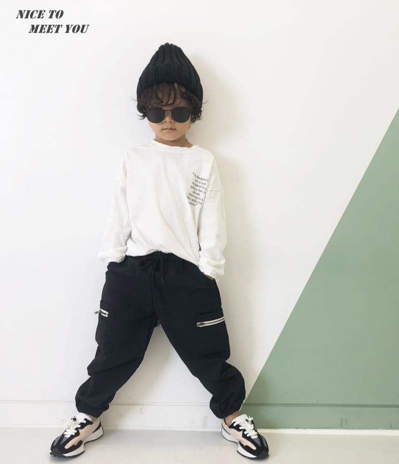 NICE TO MEET YOU - Korean Children Fashion - #Kfashion4kids - Zipper Pocket Pants - 12
