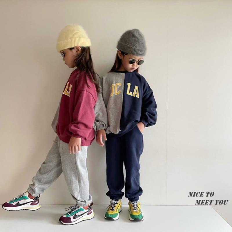 NICE TO MEET YOU - Korean Children Fashion - #Kfashion4kids - UCLA Half Sweatshirt - 10