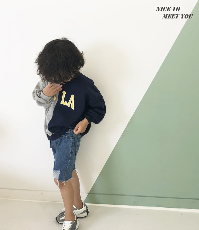 NICE TO MEET YOU - Korean Children Fashion - #Kfashion4kids - UCLA Half Sweatshirt - 12