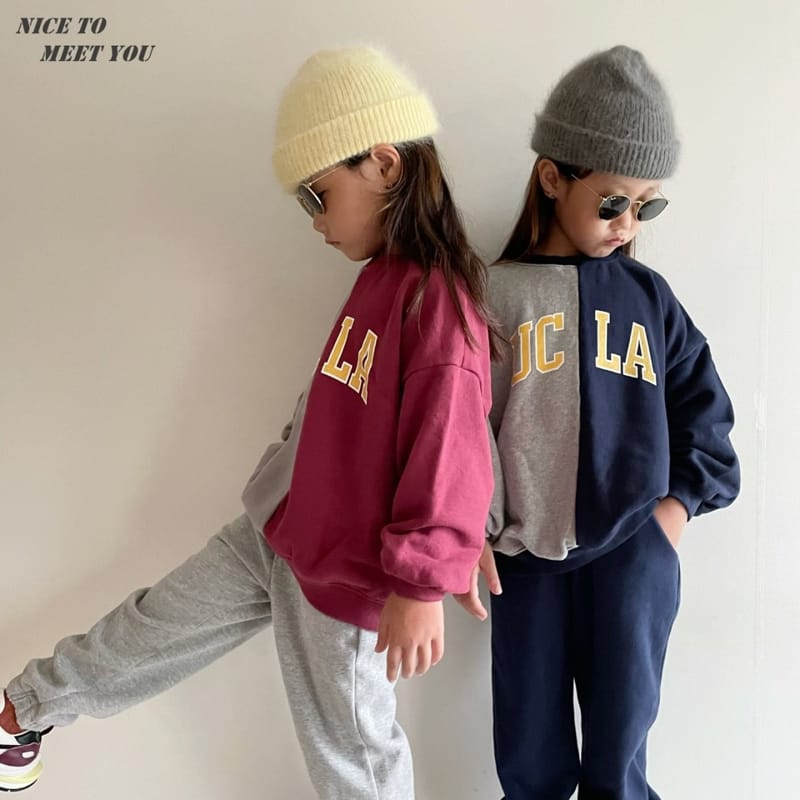 NICE TO MEET YOU - Korean Children Fashion - #Kfashion4kids - UCLA Half Sweatshirt - 4