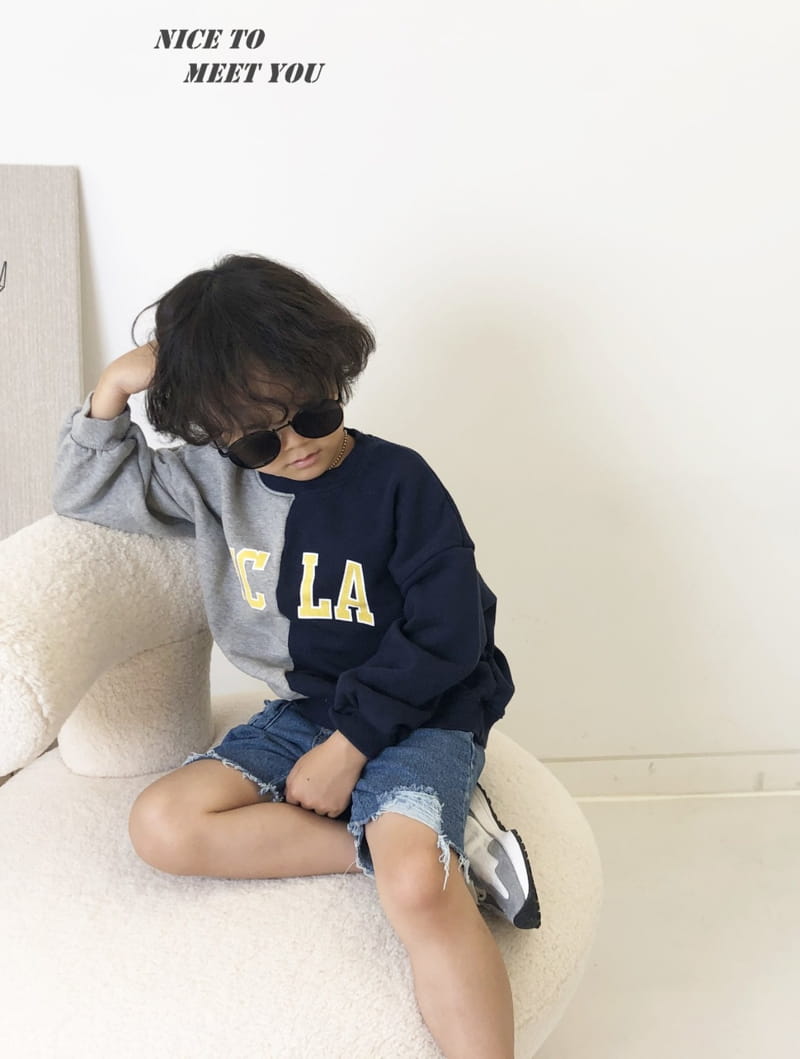 NICE TO MEET YOU - Korean Children Fashion - #Kfashion4kids - UCLA Half Sweatshirt - 5