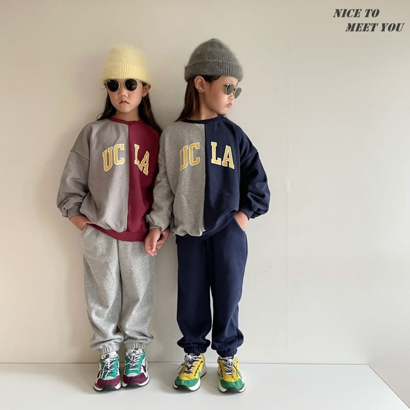 NICE TO MEET YOU - Korean Children Fashion - #Kfashion4kids - UCLA Half Sweatshirt - 8