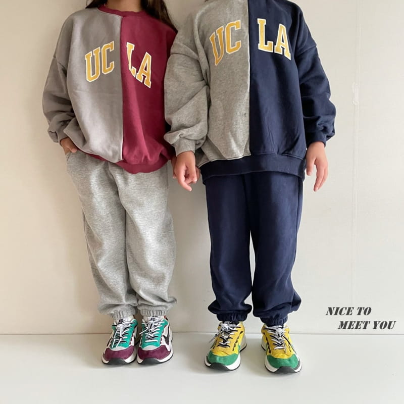 NICE TO MEET YOU - Korean Children Fashion - #Kfashion4kids - UCLA Half Sweatshirt - 9