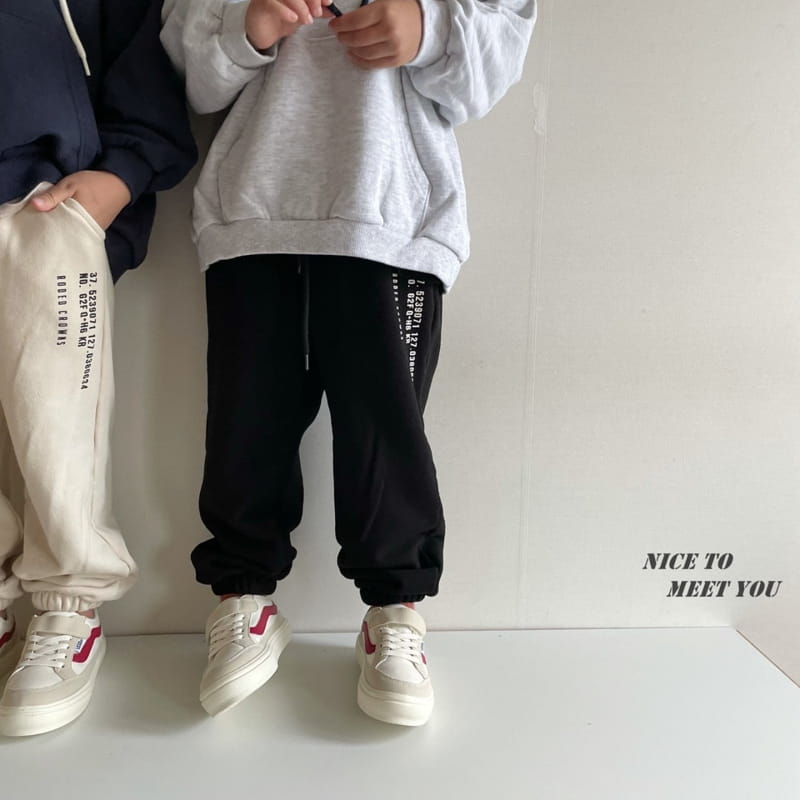NICE TO MEET YOU - Korean Children Fashion - #Kfashion4kids - Numbering Jogger Pants - 10