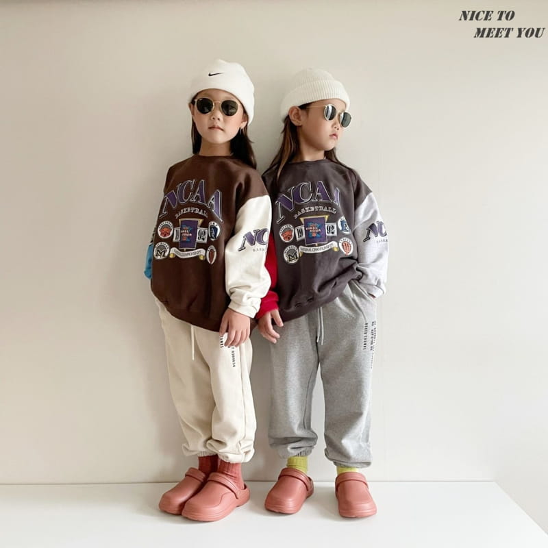 NICE TO MEET YOU - Korean Children Fashion - #Kfashion4kids - Numbering Jogger Pants - 11