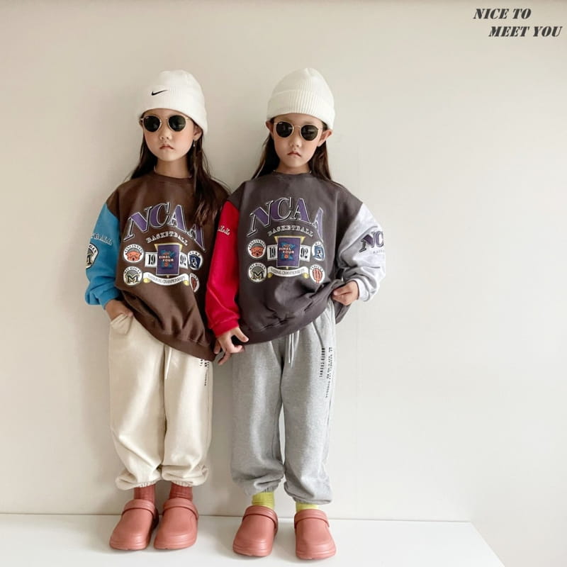 NICE TO MEET YOU - Korean Children Fashion - #Kfashion4kids - Numbering Jogger Pants - 2