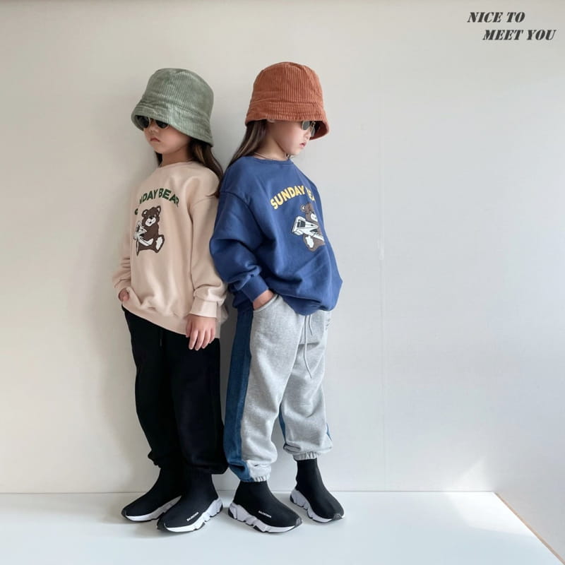 NICE TO MEET YOU - Korean Children Fashion - #Kfashion4kids - Sunday Bear Sweatshirt - 4
