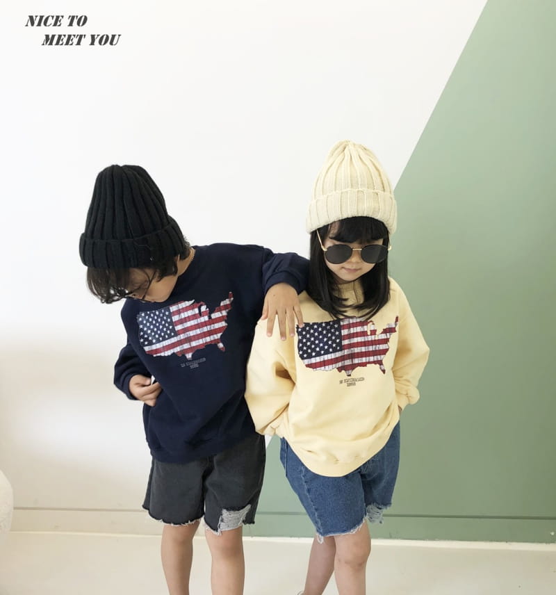 NICE TO MEET YOU - Korean Children Fashion - #Kfashion4kids - America Sweatshirt - 12