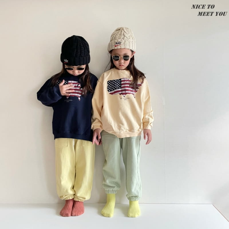 NICE TO MEET YOU - Korean Children Fashion - #Kfashion4kids - America Sweatshirt - 2