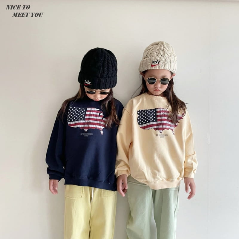 NICE TO MEET YOU - Korean Children Fashion - #Kfashion4kids - America Sweatshirt - 3