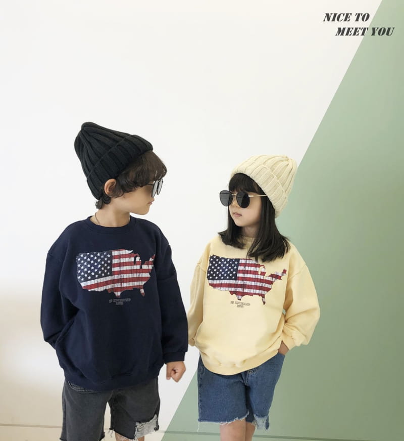 NICE TO MEET YOU - Korean Children Fashion - #Kfashion4kids - America Sweatshirt - 4