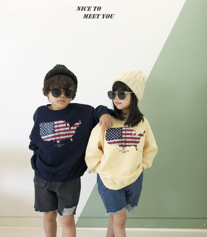 NICE TO MEET YOU - Korean Children Fashion - #Kfashion4kids - America Sweatshirt - 5