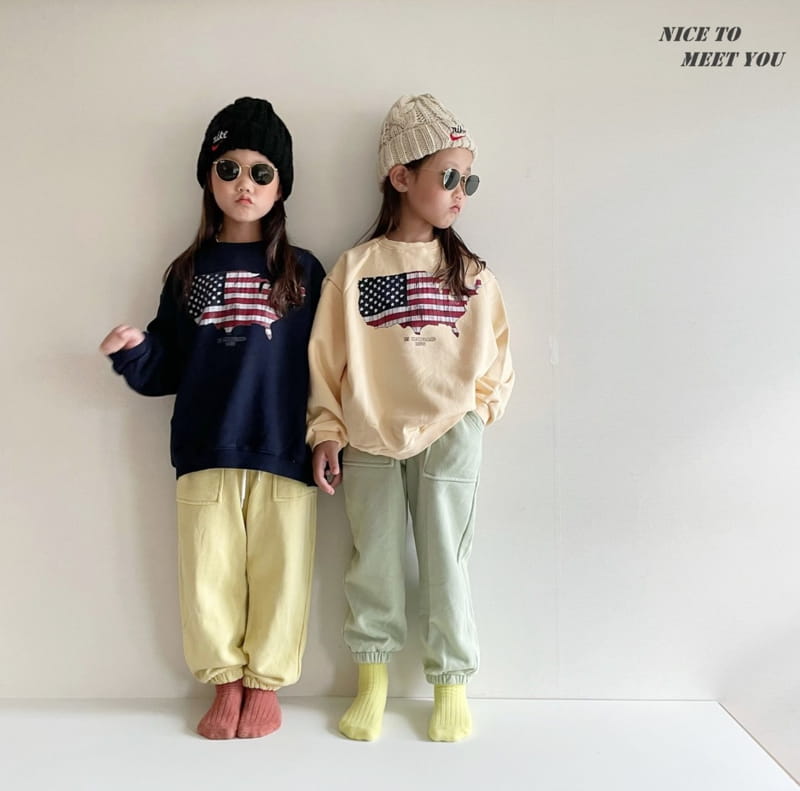 NICE TO MEET YOU - Korean Children Fashion - #Kfashion4kids - America Sweatshirt - 7