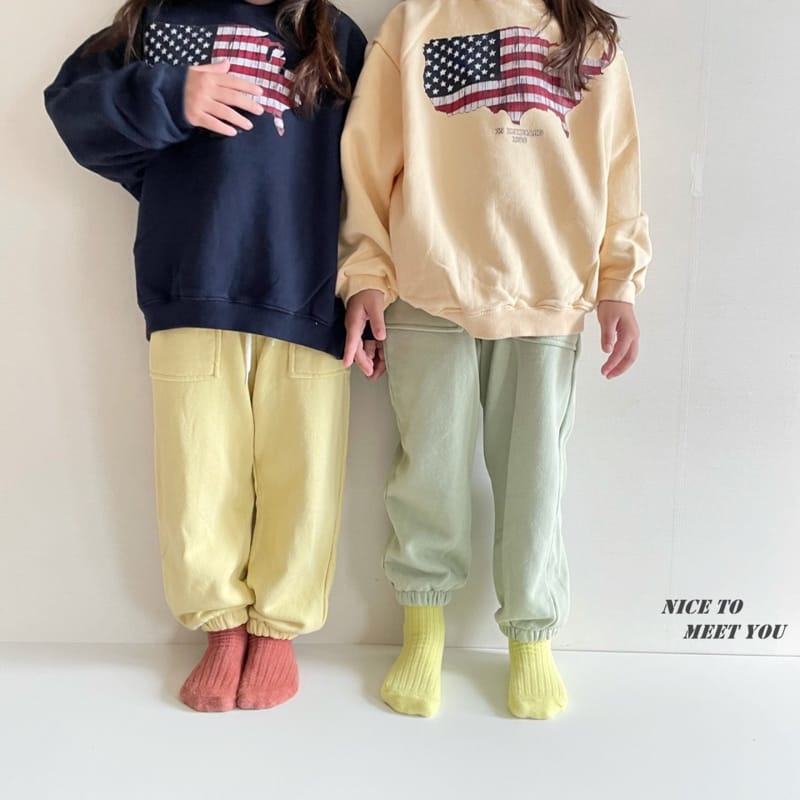 NICE TO MEET YOU - Korean Children Fashion - #Kfashion4kids - America Sweatshirt - 9