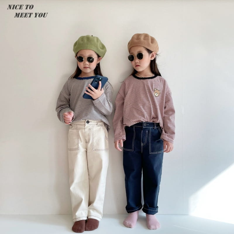 NICE TO MEET YOU - Korean Children Fashion - #Kfashion4kids - Stitch Pants - 10