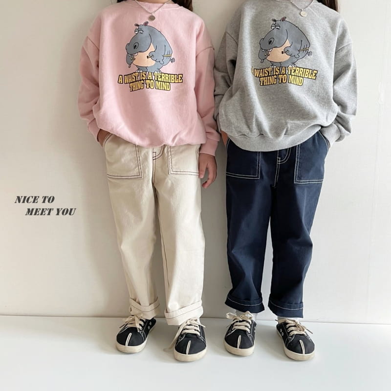 NICE TO MEET YOU - Korean Children Fashion - #Kfashion4kids - Stitch Pants - 3