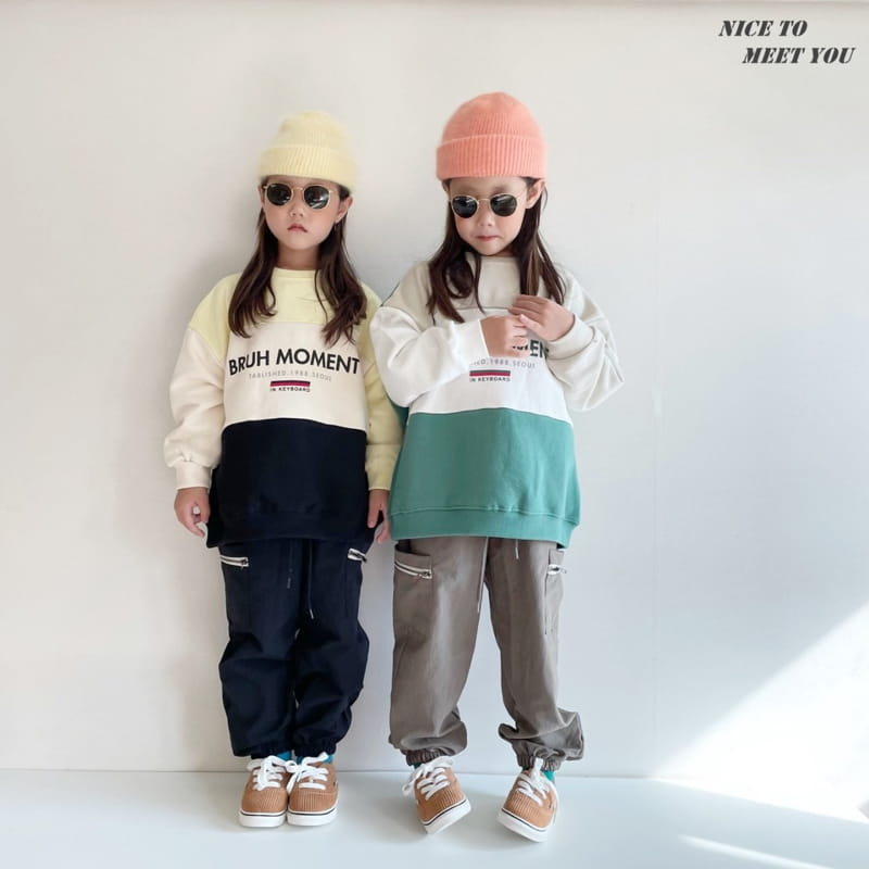 NICE TO MEET YOU - Korean Children Fashion - #Kfashion4kids - Moment Colored Sweatshirt - 6