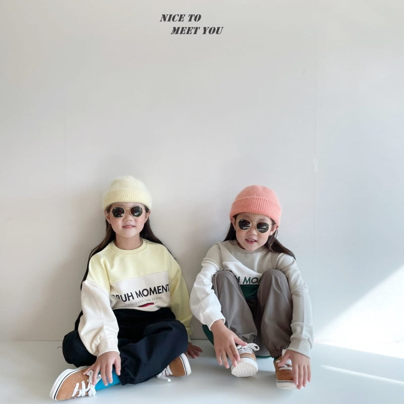 NICE TO MEET YOU - Korean Children Fashion - #Kfashion4kids - Moment Colored Sweatshirt - 7