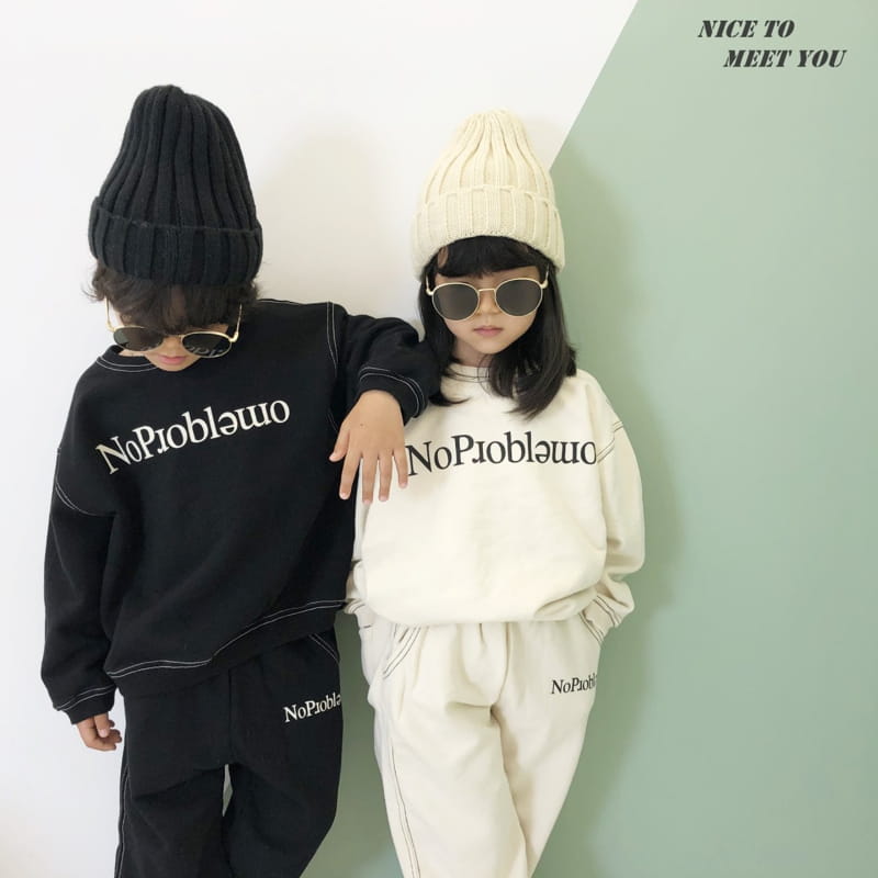 NICE TO MEET YOU - Korean Children Fashion - #Kfashion4kids - Big Stitch Sweatshirt - 4