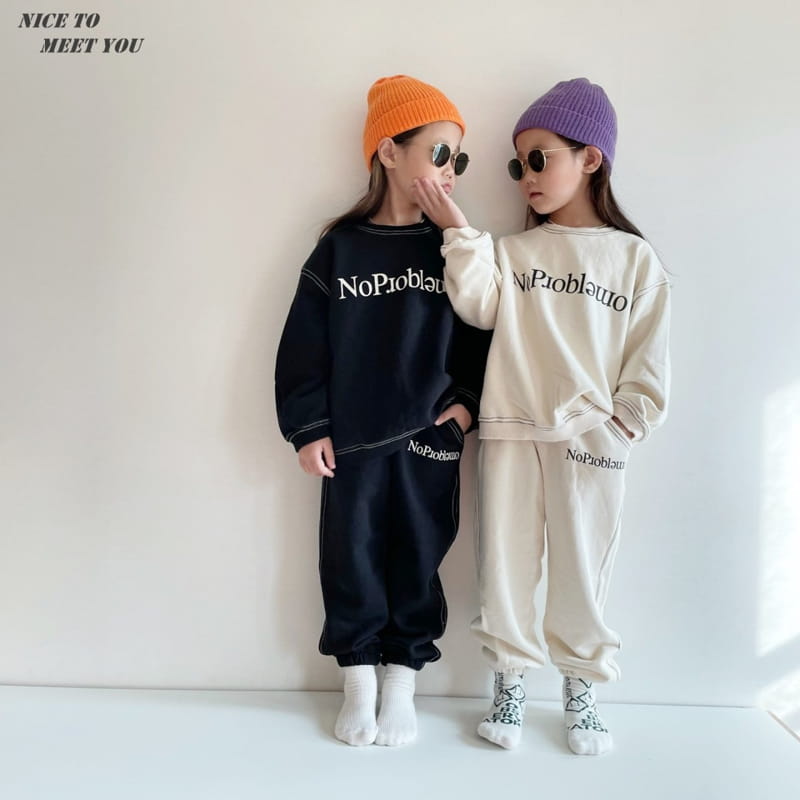 NICE TO MEET YOU - Korean Children Fashion - #Kfashion4kids - Big Stitch Jogger Pants
