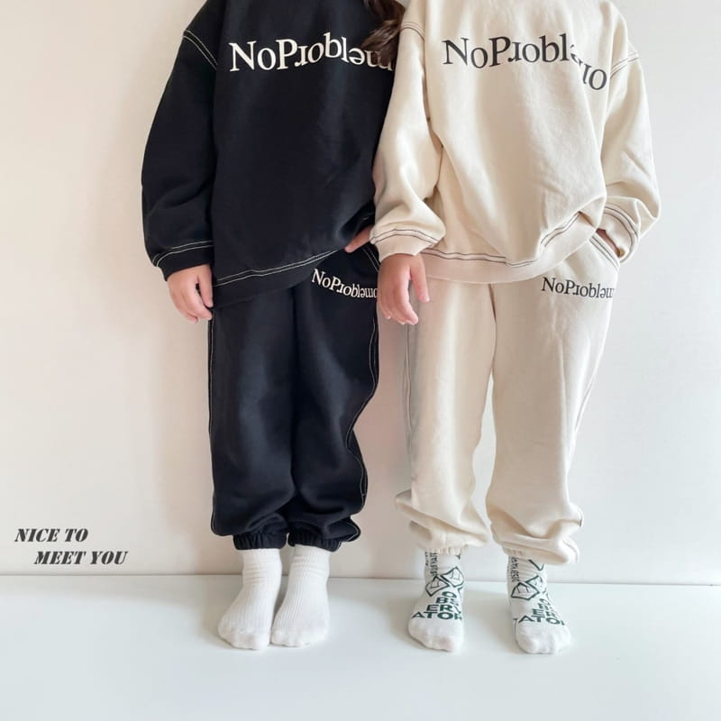 NICE TO MEET YOU - Korean Children Fashion - #Kfashion4kids - Big Stitch Jogger Pants - 11