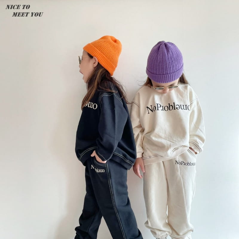NICE TO MEET YOU - Korean Children Fashion - #Kfashion4kids - Big Stitch Jogger Pants - 3