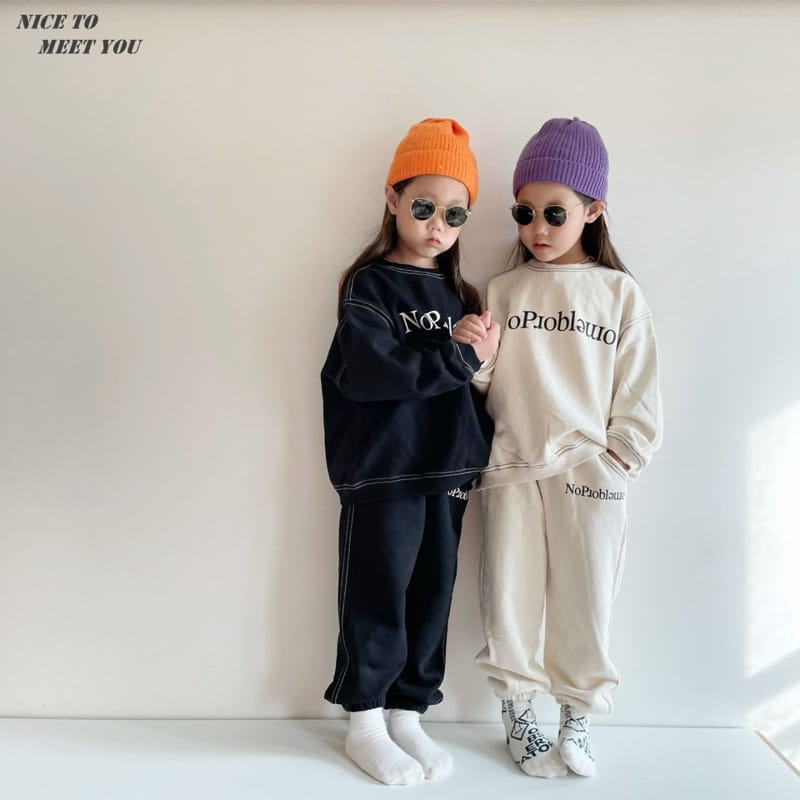 NICE TO MEET YOU - Korean Children Fashion - #Kfashion4kids - Big Stitch Jogger Pants - 5