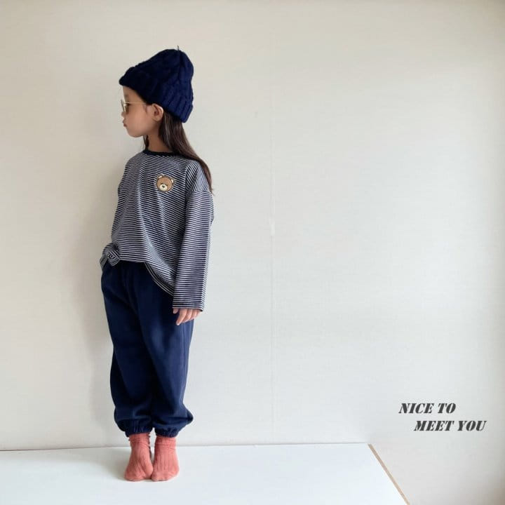 NICE TO MEET YOU - Korean Children Fashion - #Kfashion4kids - Bear Wapen Stripe Tee - 12